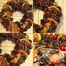 Wieniec z szyszek i pomarań...