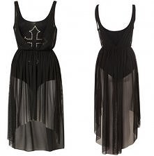 asymetryczna sukienka krzyż