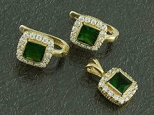 Komplet ze szmaragdem