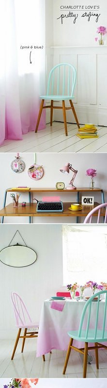 biała podłoga, kolorowe krz...