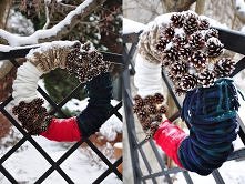 wianek dekoracyjny zimowy z...