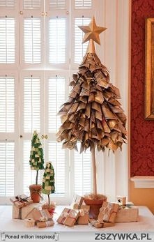 choinka z gazet