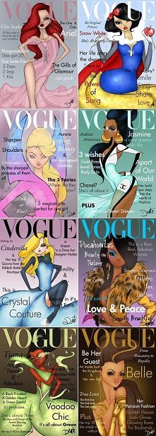 Disney'owskie księżniczki jako modelki Vogue ;)