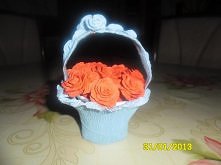 moje dzieło koszyczek z krepy