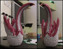 łabędź - origami modułowe czyli odrobina wolnego czasu i trochę papieru :)