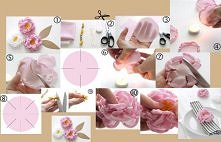 jak zrobić kwiaty z materia...