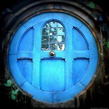 blue hobbit door