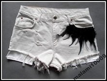 szorty diy ombre pióra