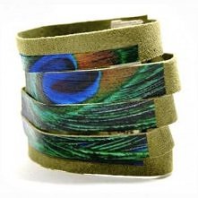 oliwkowe pawie pióro