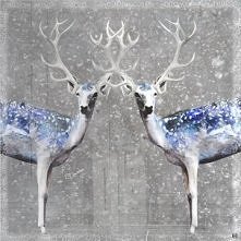 JELENIE W ŚNIEGU schabby chic z koronki