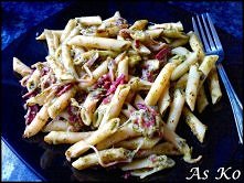 Makaron z brokułami i szyneczką :) Składniki brokuły (1 świeży, lub paczka mrożonego) makaron (rurki, świderki, wstążki)kto co woli 3-4 ząbki czosnku 3-4 pl szynki ser żółty do ...