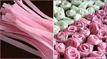 bibułowe róże