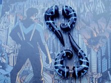 Kolczyki a'la tunel. Inspiracja: NightWing