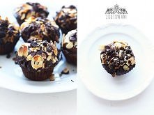 Kokosowe muffinki brownies  z migdałami