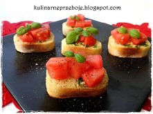 Blog Kulinarne przeboje:
Bruschetta z pomidorami i bazylią