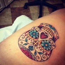 maxican sugar skull tattoo