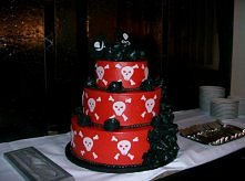 skull wedding cake