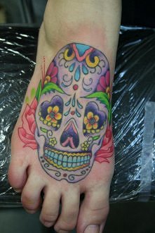 candy skull tattoo