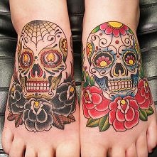 candy skull tattoo
