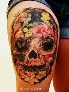 candy skull tattoo