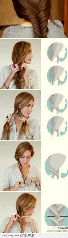 wzór na dobierany warkocz