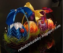 Jajka koszyczki ozdoby Wielkanocne