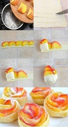 Delicious roses made of apples