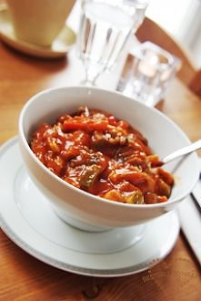 Wegetariański Strogonow z kotletami sojowymi.
Przepis na blogu
Pycha