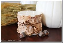 Świeczka w otoczce z kory brzozowej!