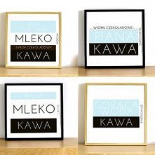 4 kawy proszę. Plakaty.