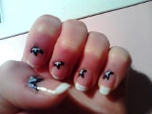 paznokcie french + kwiatusz...