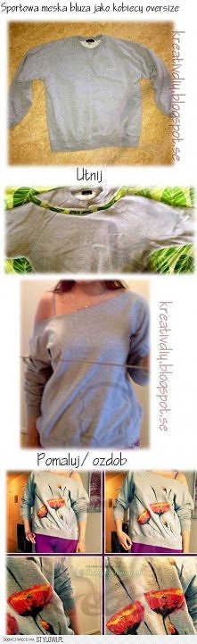 Z męskiej bluzy na kobiecy ...