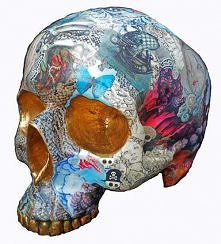 colorful skull