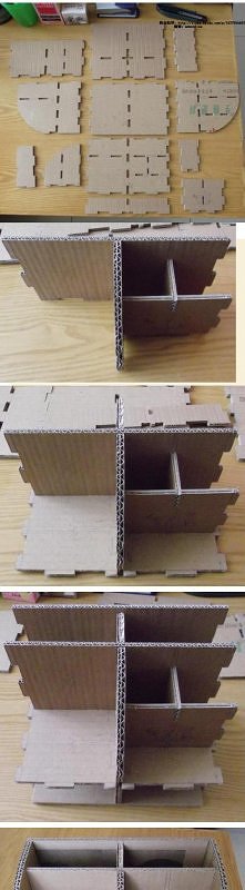     diy carton office stationery box