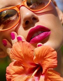 pomarańczowy + malinowy