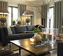 Salon w odcieniach szarości