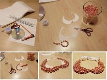 diy, diy projects, diy craft, handmade, diy copper pearl collar