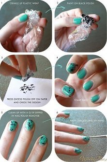 paznokcie (za pomocą folii) DIY