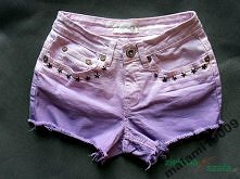 Spodenki krótki z ćwiekami ćwieki ombre diy napy shorts short zielonaszafa.pl malami10009 levis lee