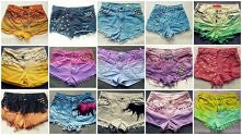 spodenki krótkie diy lato wiosna zielonaszafa.pl zielona szafa sprzedaż shorts short ombre ćwieki z ćwiekami farbowane