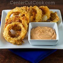 Chrupiące pieczone krążki cebulowe