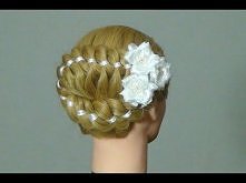 Коса из 4-х прядей. Плетение косы с лентой. 4 Strand Braid Hairstyle