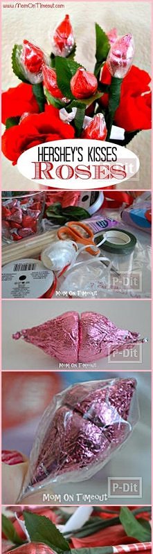     diy hershey kisses roses
