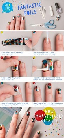  fashion, diy fashion projects, diy fashion ideas, diy fashion tips,  diy fantastic foils nail design