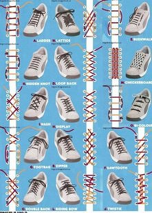 ciekawy sposób na sznurówki;)