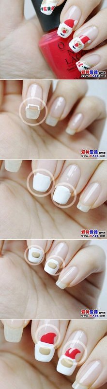  fashion, diy fashion projects, diy fashion ideas, diy fashion tips,  diy santa claus nail design