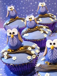 muffinki z sówkami :)