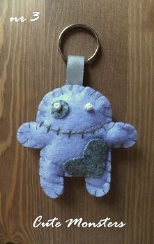 Cute Monsters - łatwe do wykonania filcowe breloczki wypchane miękką watoliną :)