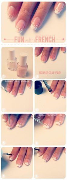      diy fun french nail art