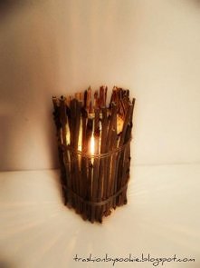 DIY: Świecznik/lampka z gał...
